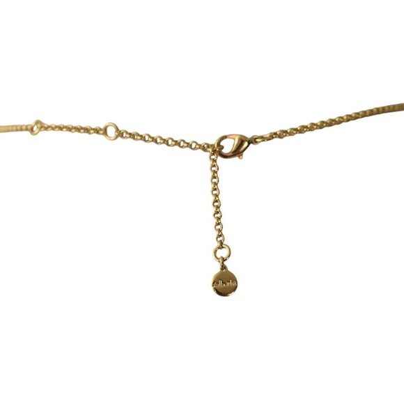 Stella & Dot Eden Fringe Statement Necklace Gold Tone Pink Tassel - Picture 3 of 4